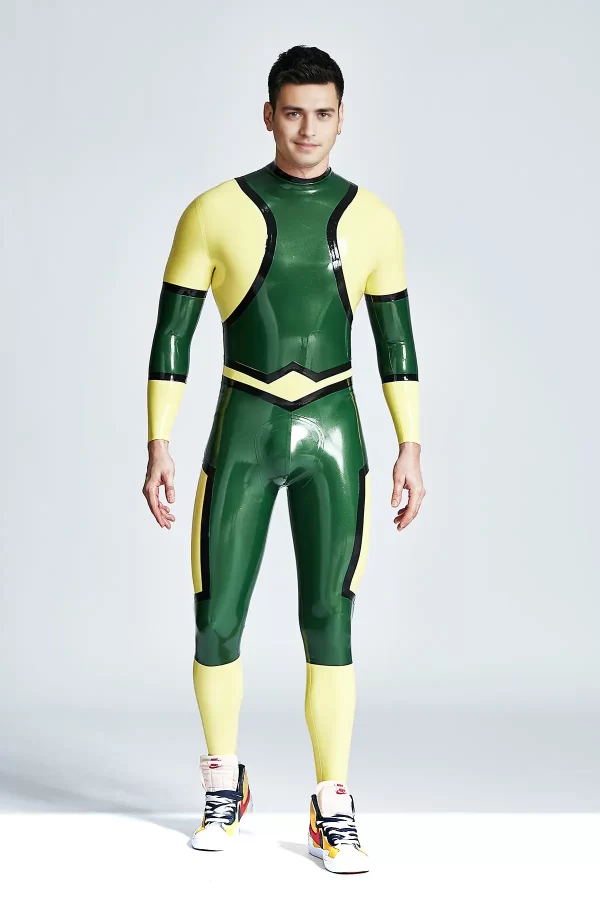 Latex Male Ball-Gamer Back Zipper Catsuit