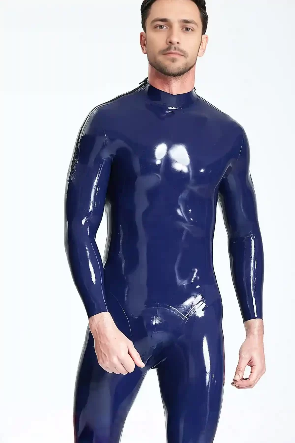 Latex Male Shoulder-zip Catsuit