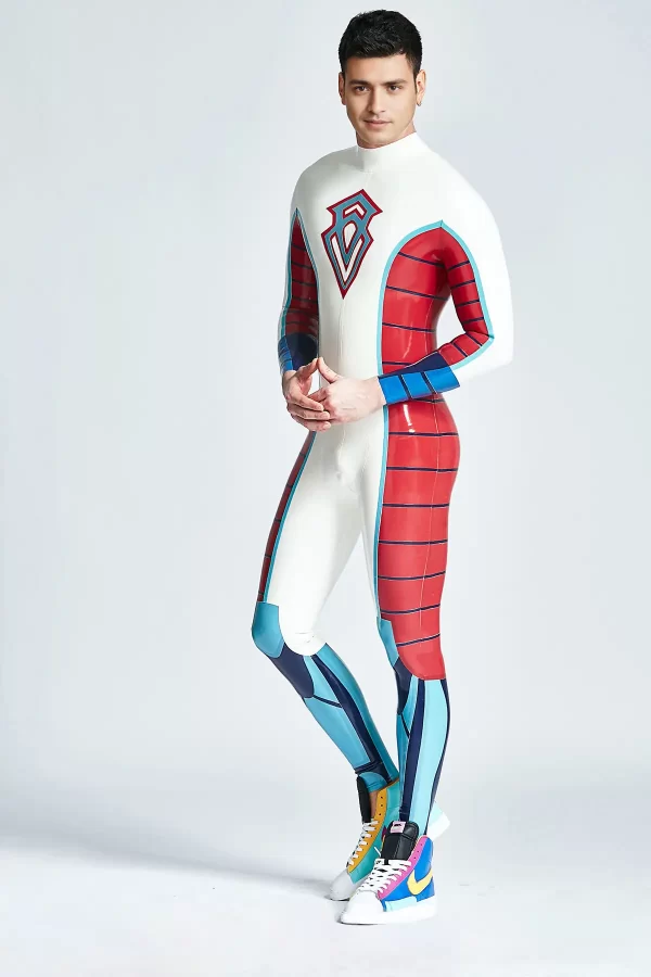 Latex Male Diamond Duke Back Zipper Catsuit