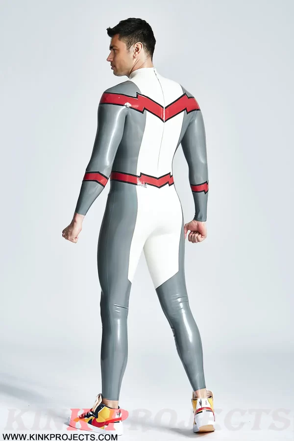 Latex Male Firebolt Back Zipper Catsuit