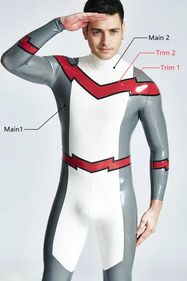 Latex Male Firebolt Back Zipper Catsuit