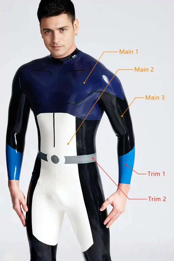 Latex Male Skylar Back Zipper Catsuit