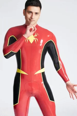 Latex Male Stagger Back Zipper Catsuit