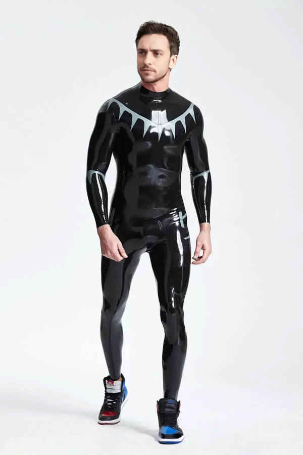 Latex Male Shark Tooth Look Catsuit