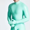 Latex Male Winged-Chest Back Zip Catsuit