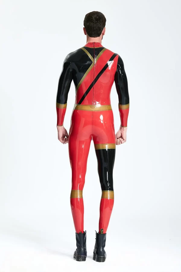 Latex Male Cogwheel Insignia Catsuit