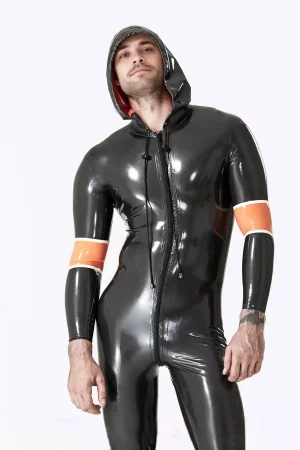 Latex Male Hooded Catsuit