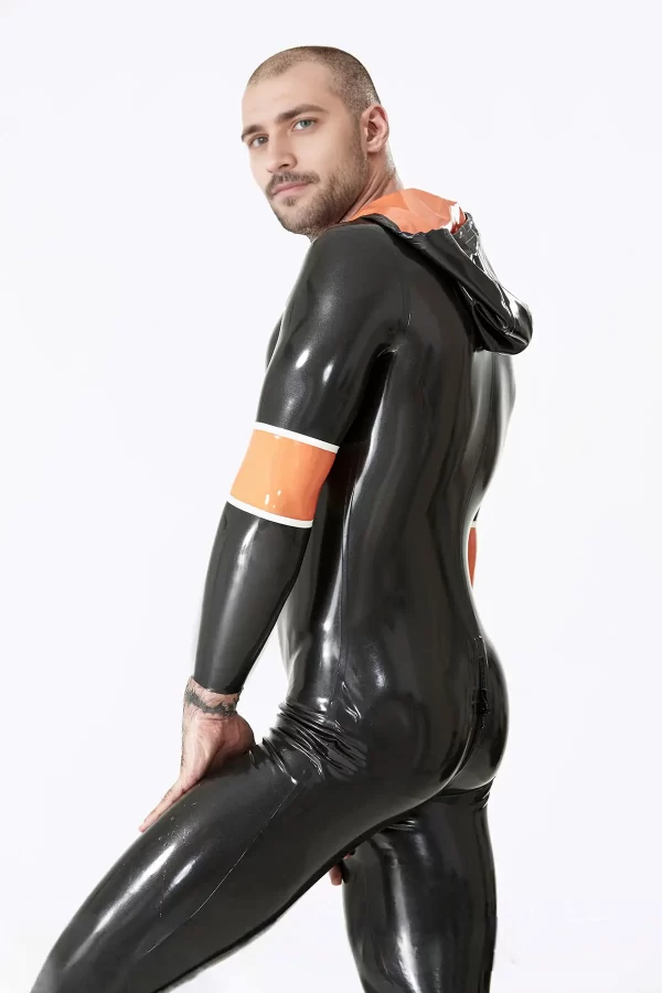 Latex Male Hooded Catsuit