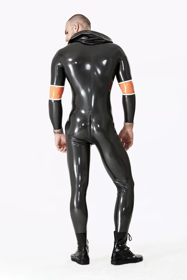 Latex Male Hooded Catsuit