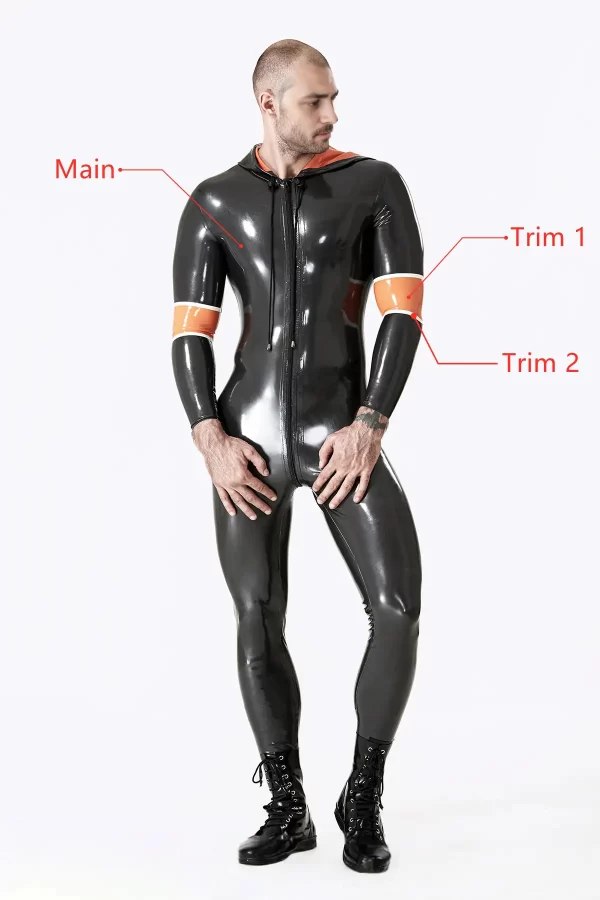 Latex Male Hooded Catsuit