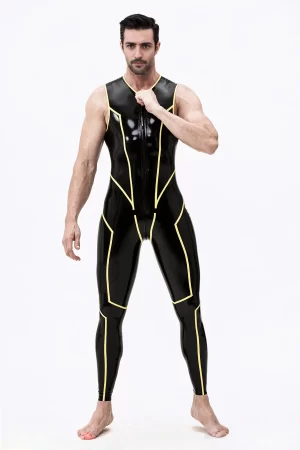 Latex Male Wolverine Sleeveless Catsuit