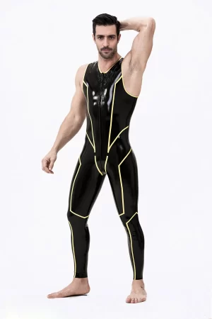 Latex Male Wolverine Sleeveless Catsuit