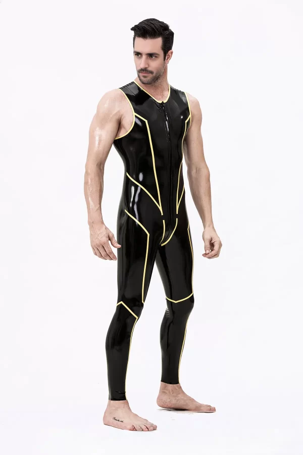 Latex Male Wolverine Sleeveless Catsuit