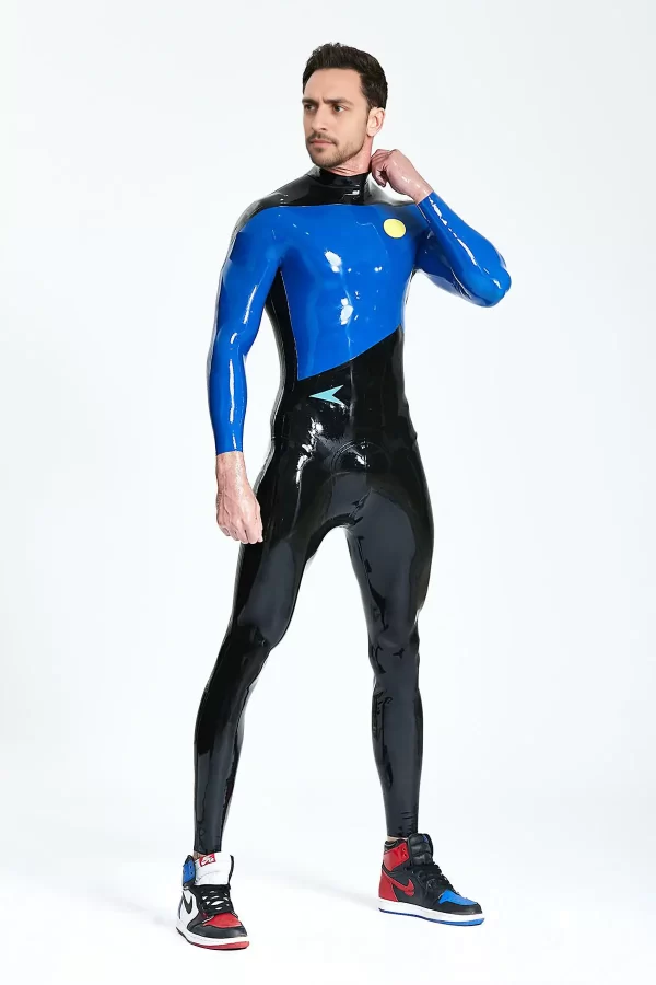 Latex Male Flight Deck Back Zip Catsuit