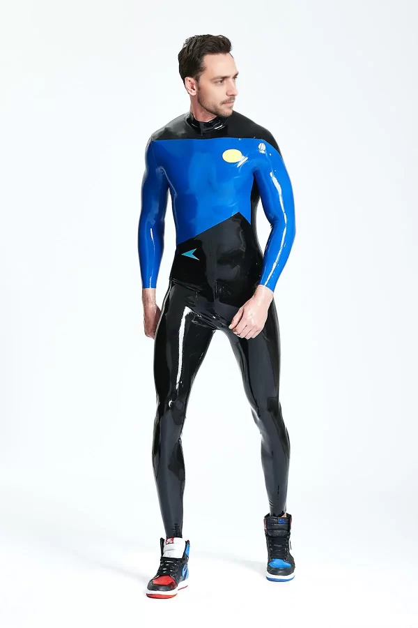 Latex Male Flight Deck Back Zip Catsuit