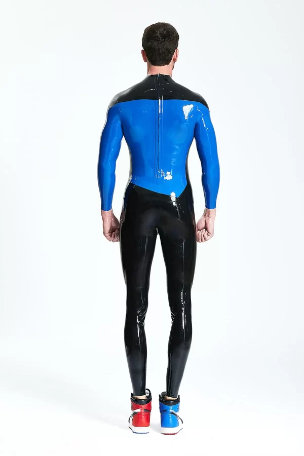 Latex Male Flight Deck Back Zip Catsuit