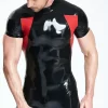 Latex Male Sleeveless Codpiece Muscle Catsuit