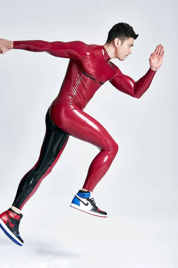 Latex Male Zip-A-Dee Back Zip Catsuit