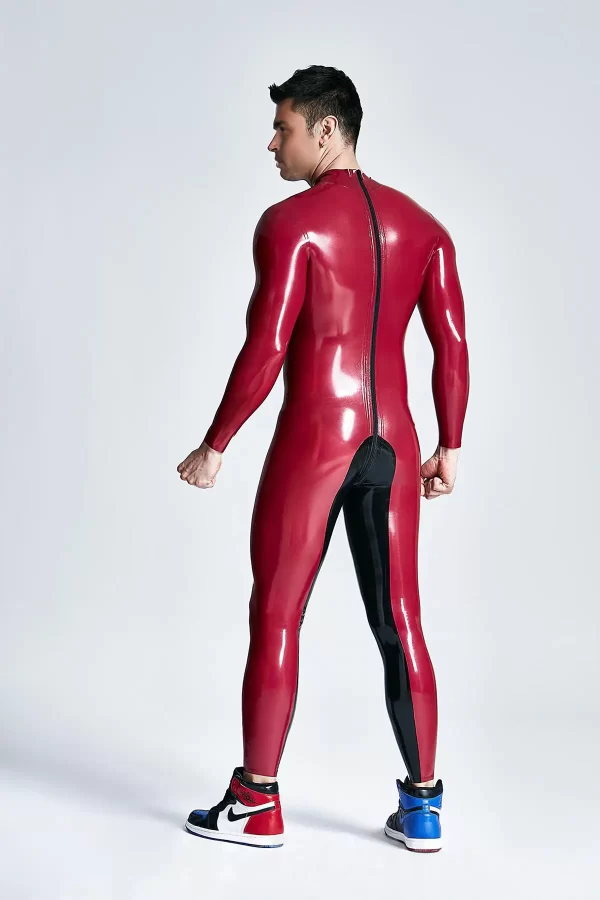 Latex Male Zip-A-Dee Back Zip Catsuit