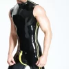 Latex Male Lightning Bolt Back Zip Catsuit