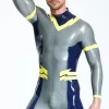 Latex Male Batwing Sailor-front Catsuit