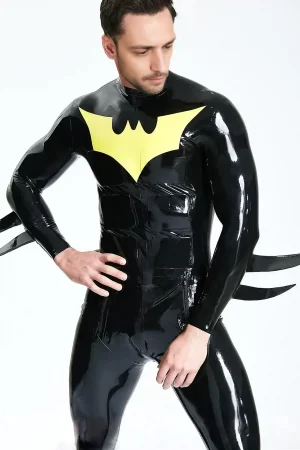 Latex Male Batwing Sailor-front Catsuit