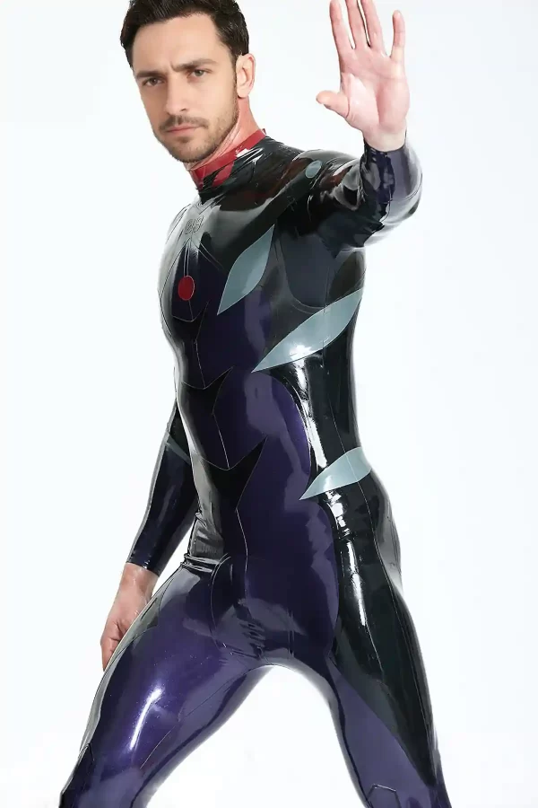 Latex Male Galactic Nebular Catsuit With Feet