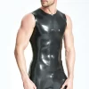 Latex Male Front Through-zip Sleeveless Catsuit