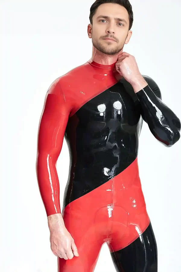 Latex Male Spiral Catsuit