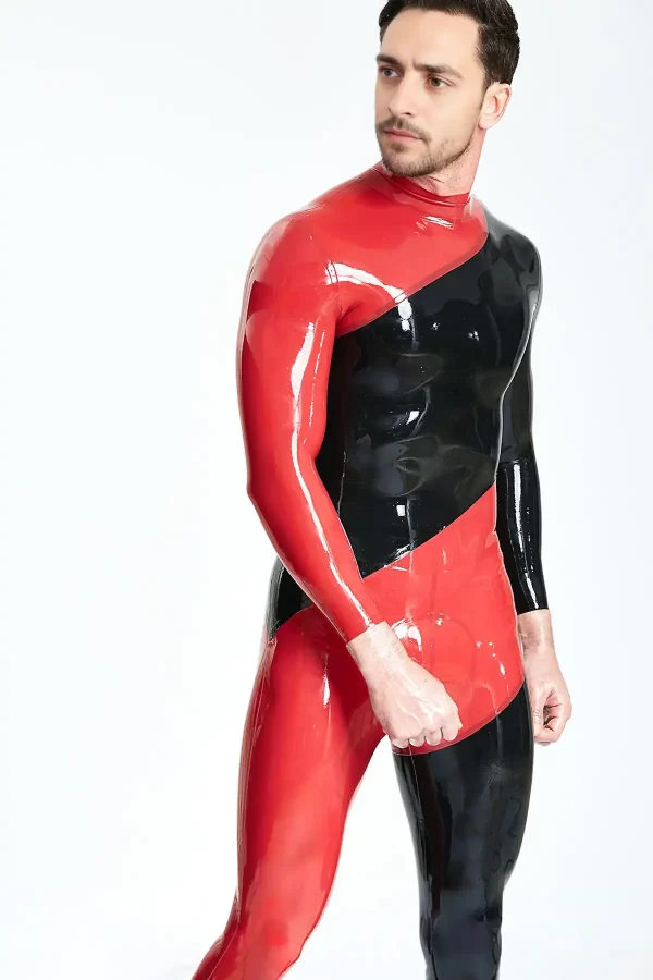 Latex Male Spiral Catsuit