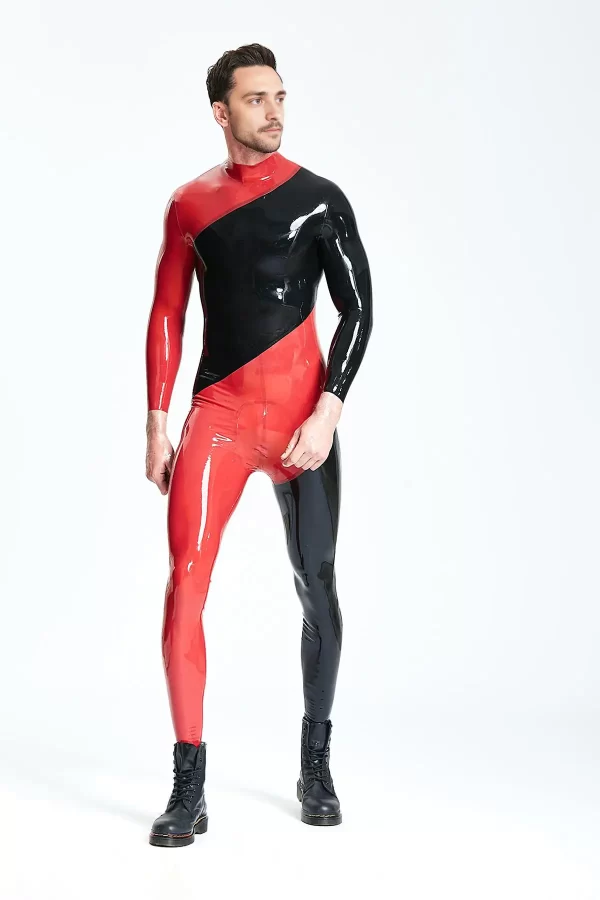 Latex Male Spiral Catsuit