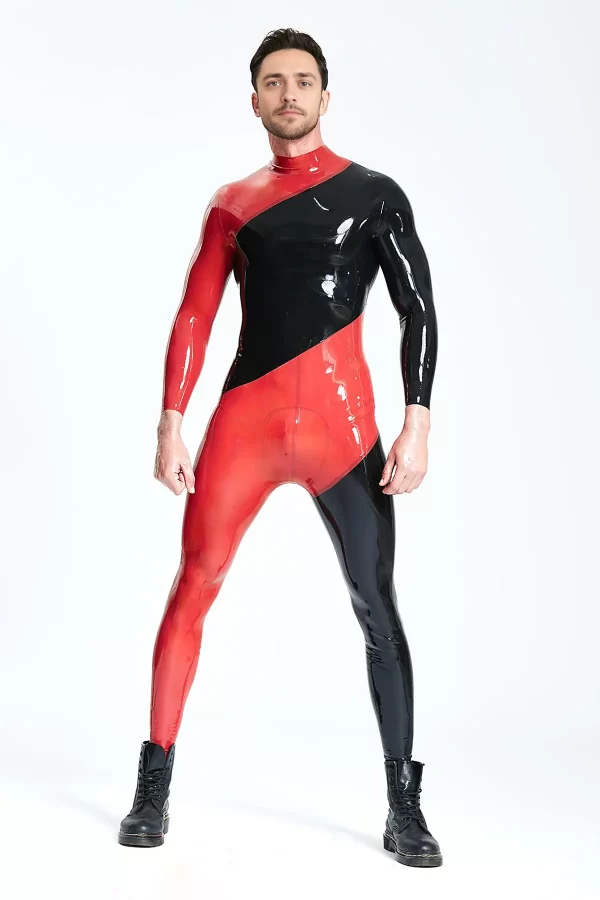 Latex Male Spiral Catsuit