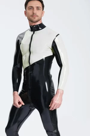 Latex Male Asymmetric Catsuit