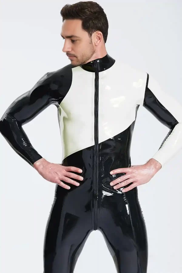 Latex Male Asymmetric Catsuit