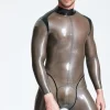 Latex Male Open-Crotch Shoulder-zip Catsuit