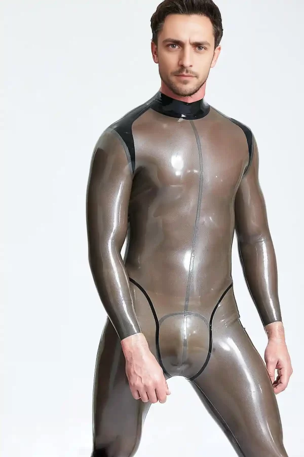 Latex Male Platinium Latex Catsuit