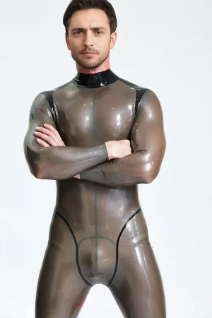 Latex Male Platinium Latex Catsuit