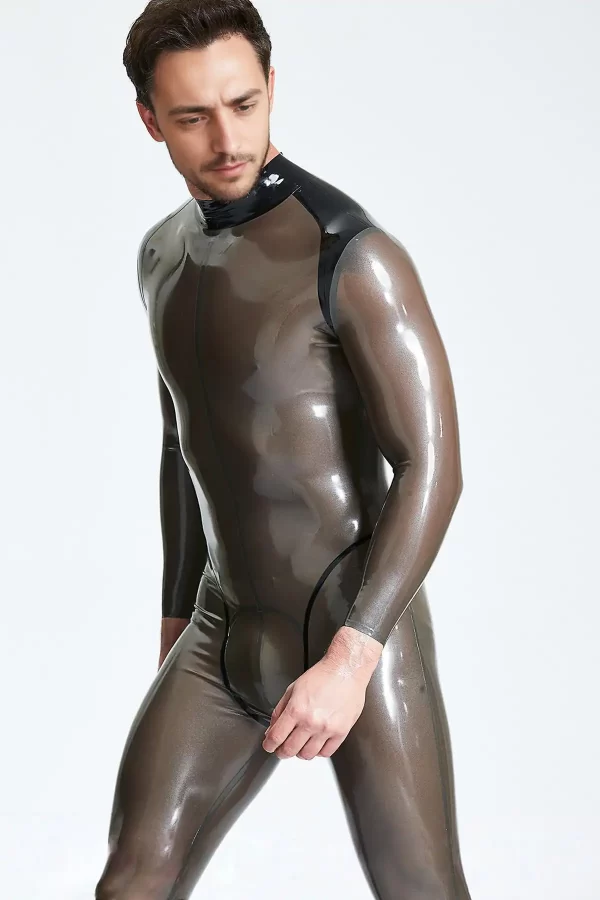 Latex Male Platinium Latex Catsuit