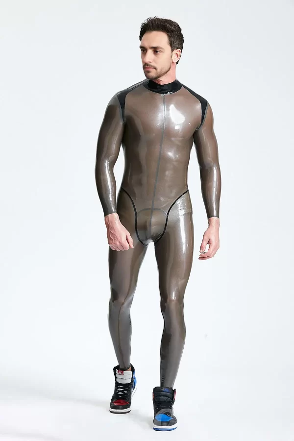 Latex Male Platinium Latex Catsuit