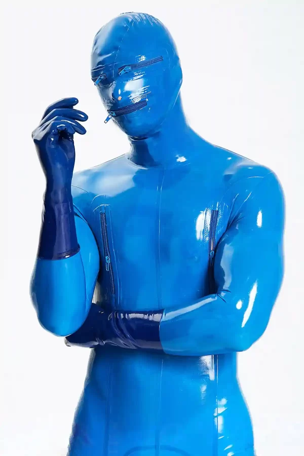 Latex Male Integral-ation Total Cover Suit (For thinner people)