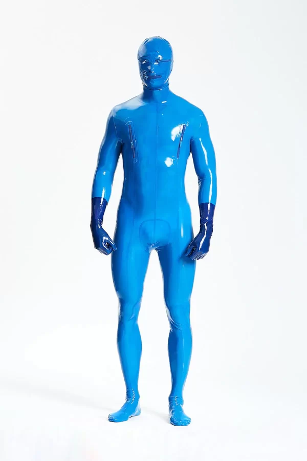 Latex Male Integral-ation Total Cover Suit (For thinner people)