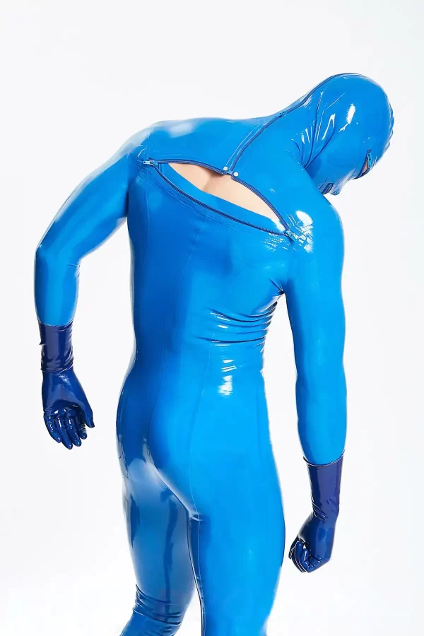 Latex Male Integral-ation Total Cover Suit (For thinner people)