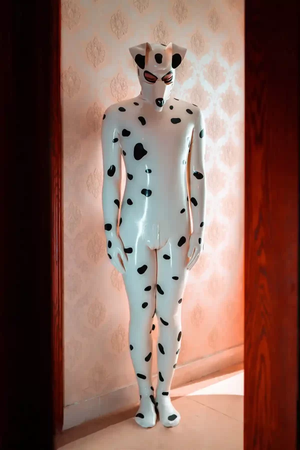 Latex Male Dalmatian Catsuit