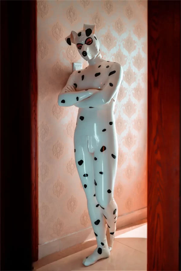 Latex Male Dalmatian Catsuit