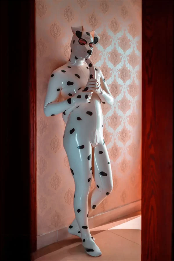 Latex Male Dalmatian Catsuit