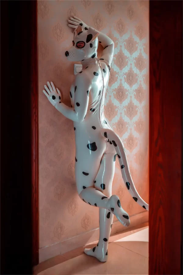 Latex Male Dalmatian Catsuit