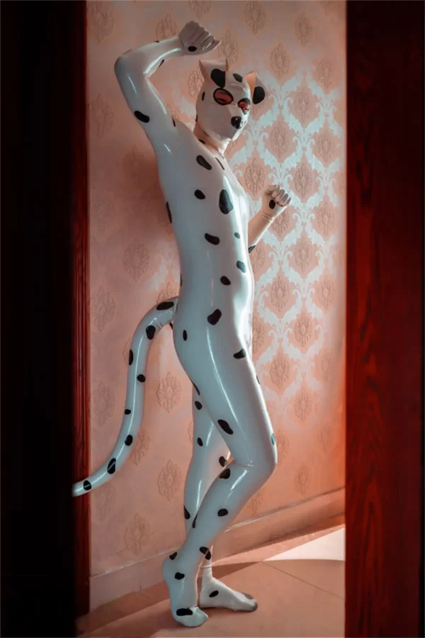 Latex Male Dalmatian Catsuit