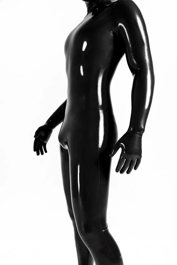 Latex Male Face-Entry Latex Catsuit