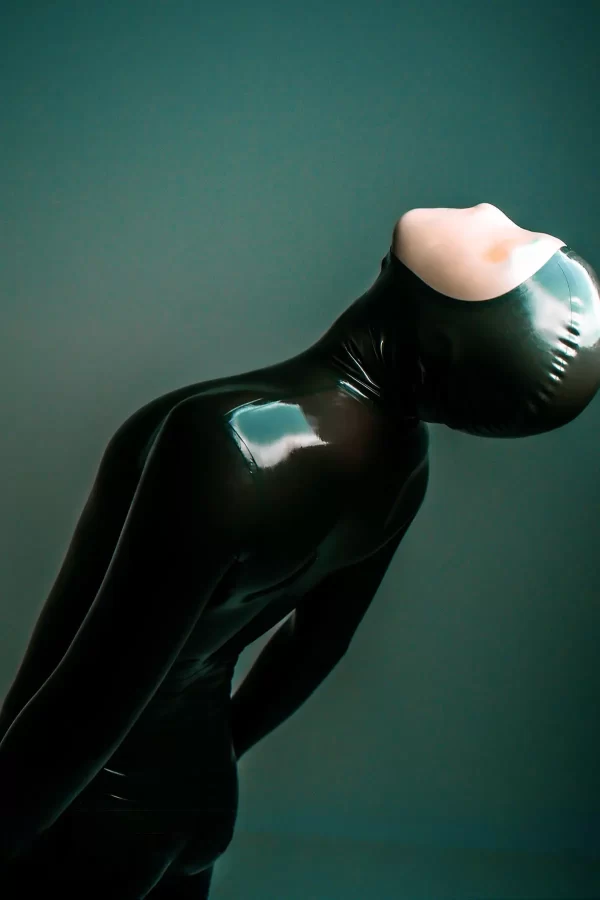 Latex Male Face-Entry Latex Catsuit