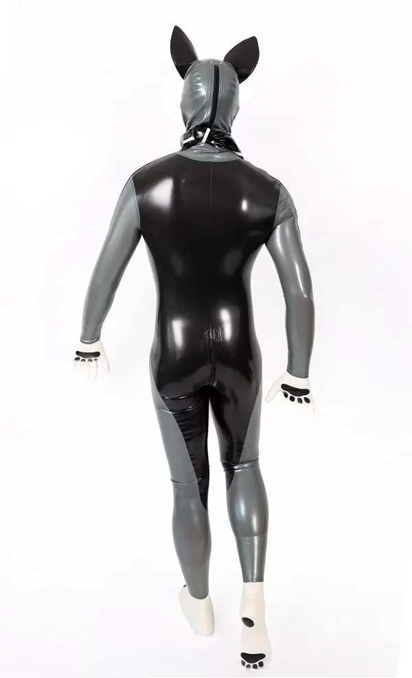 Latex Male Grey Donkey Latex Catsuit